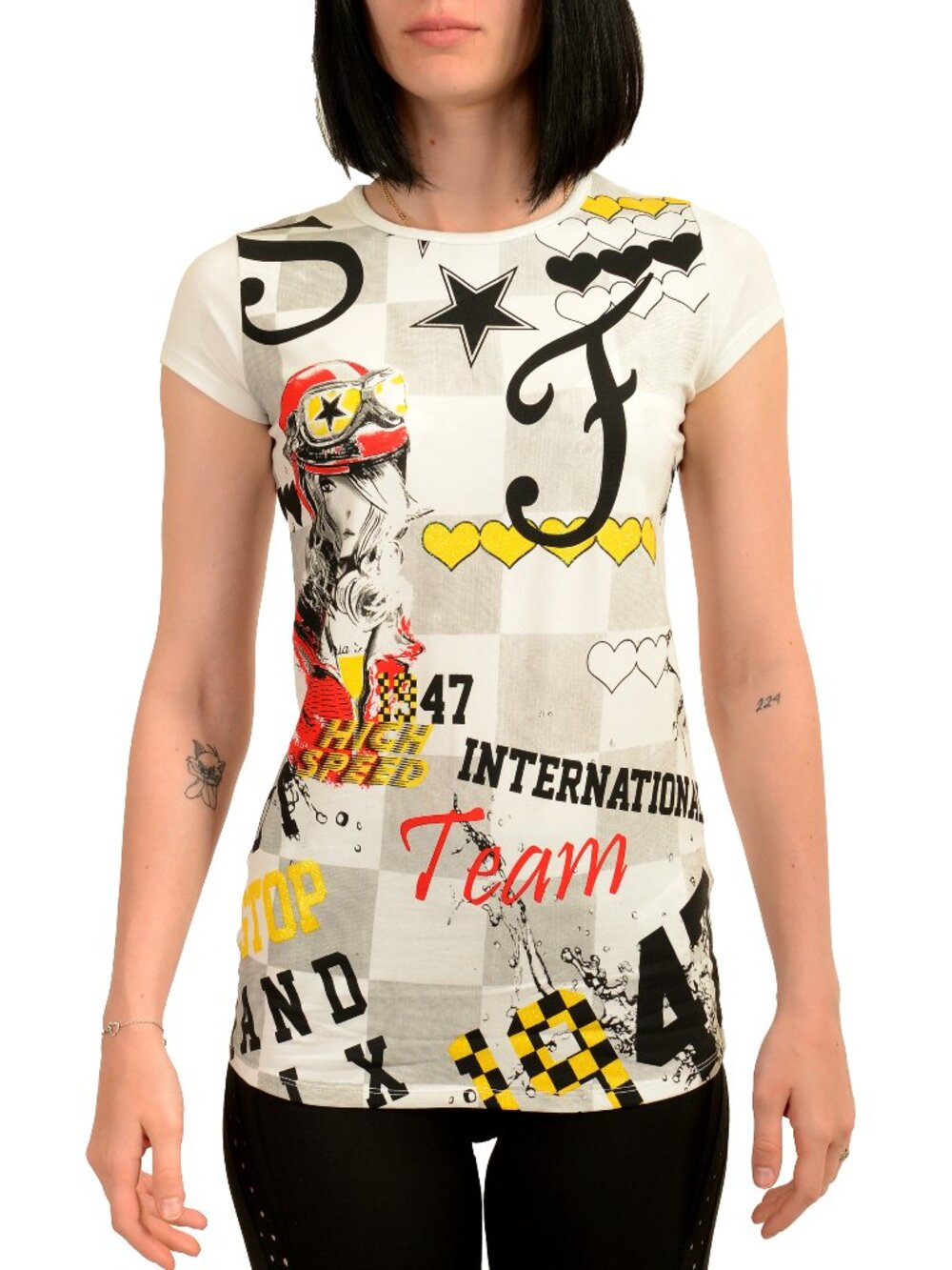 Scuderia Ferrari Girl Short Sleeve Graphic Print Shirt Sz 11/12 Years